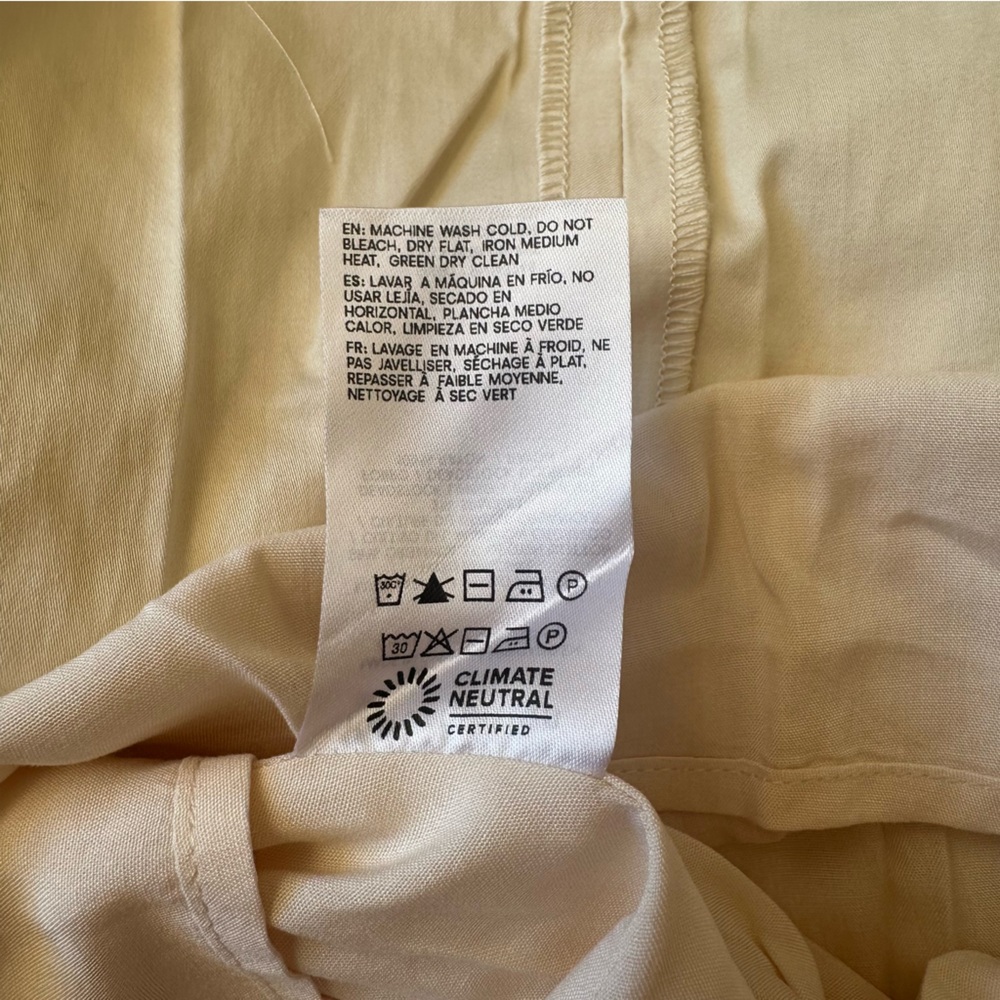 Reformation Luella Long Sleeve Square Neck Pleated Skirt Mini Dress Cream 12 NWT - Picture 13 of 15